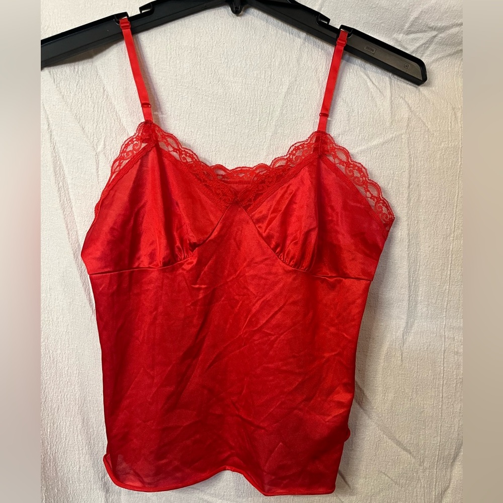 Red Vintage Deena Tank Top Night Top Size 36